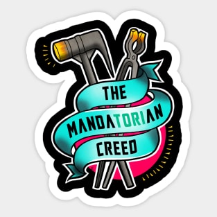 The Mandatorian Creed Logo Sticker